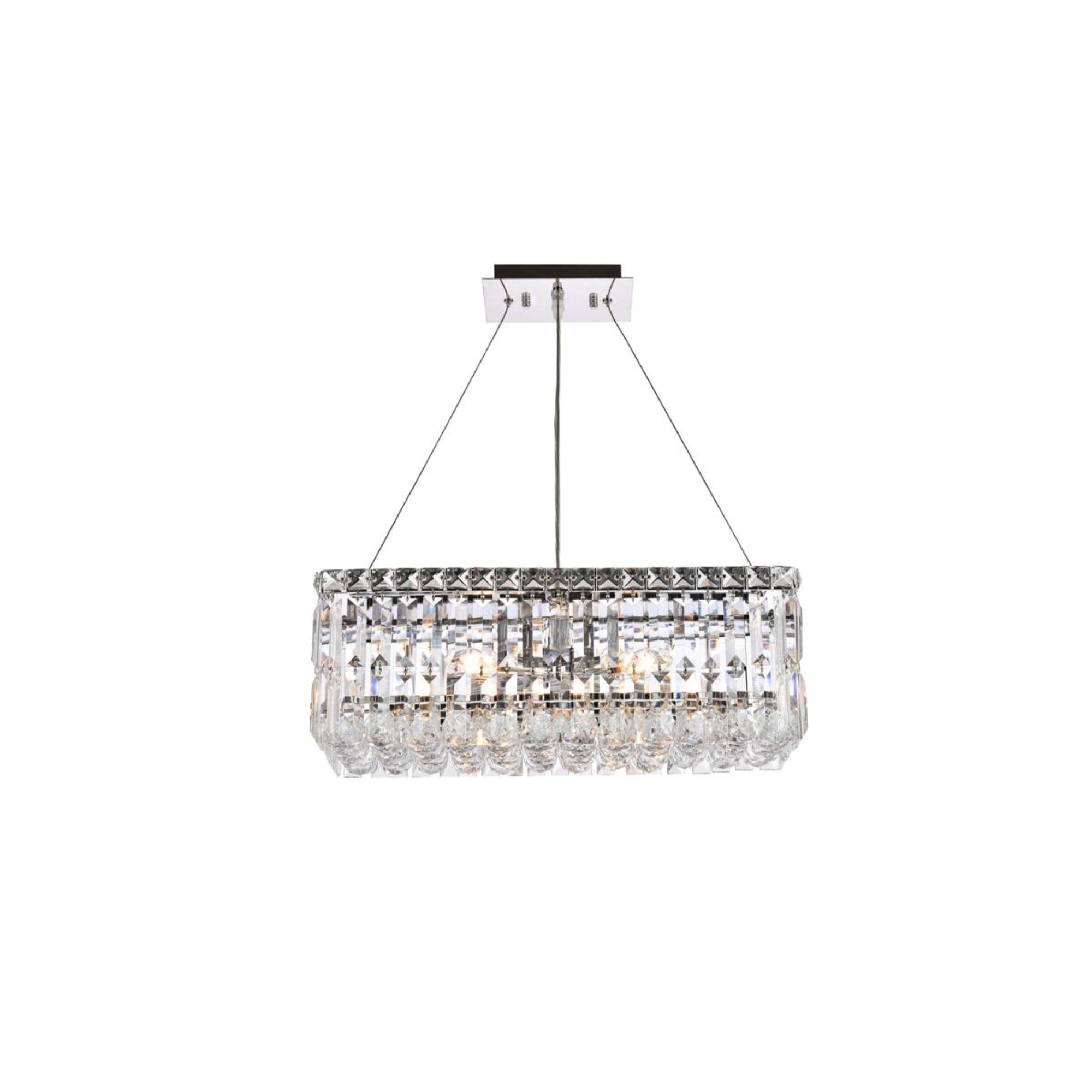 2034 Maxime Collection Hanging Fixture L20in W10in  H7.5in Lt:4 Chrome Finish (Royal Cut Crystals)