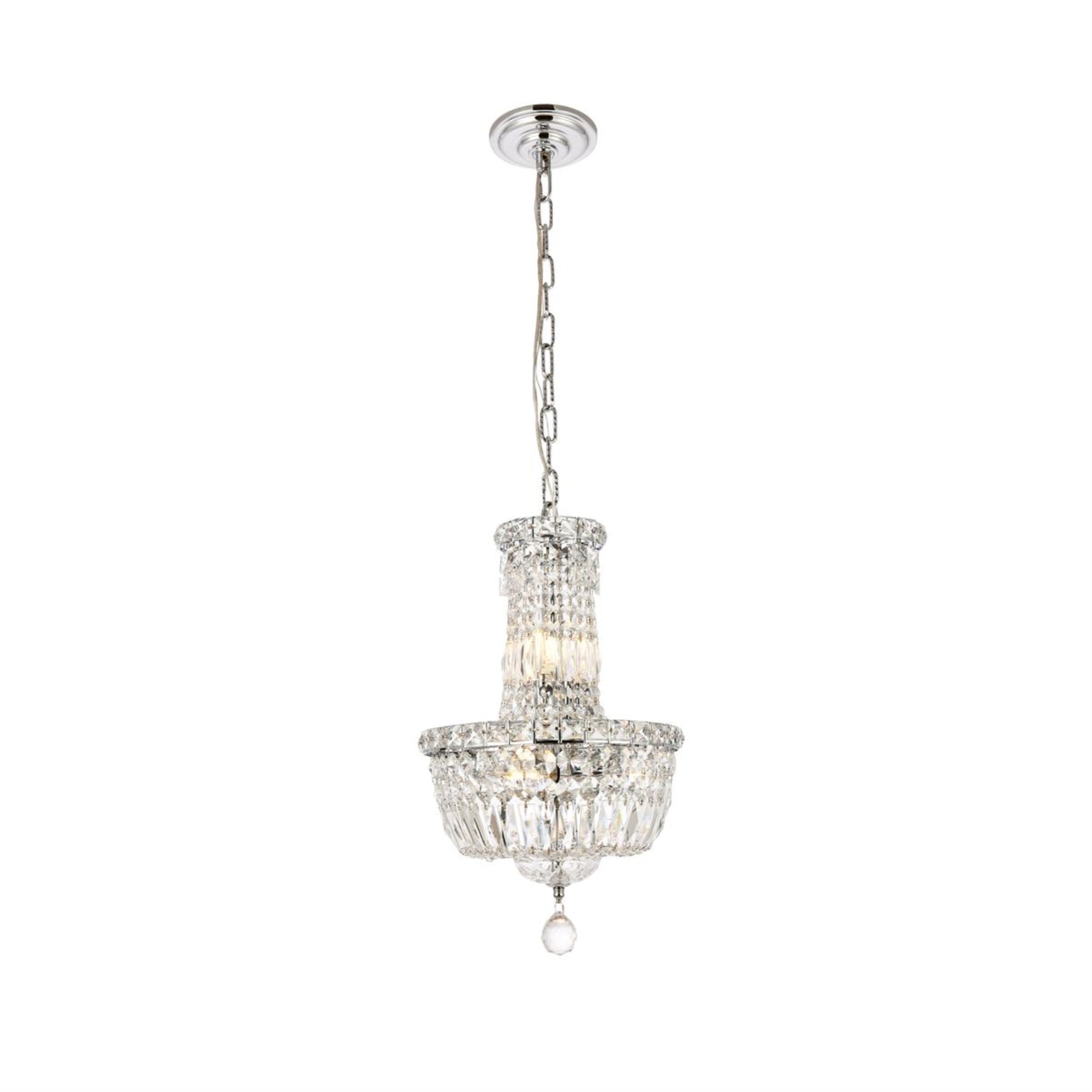 Tranquil 6 light Chrome Pendant Clear Royal Cut Crystal