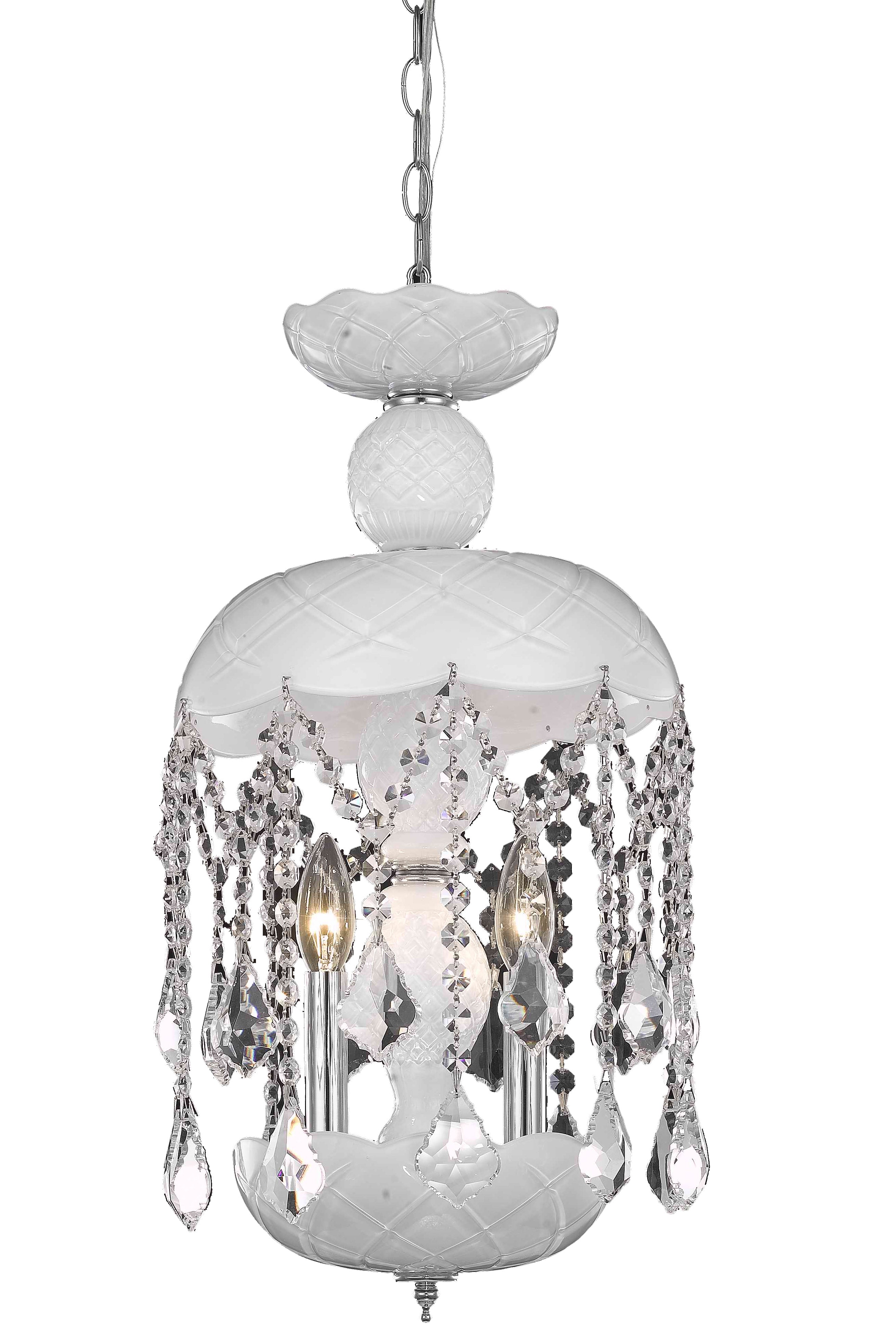 Rococo 3 light White Pendant - V7803D11WH/RC