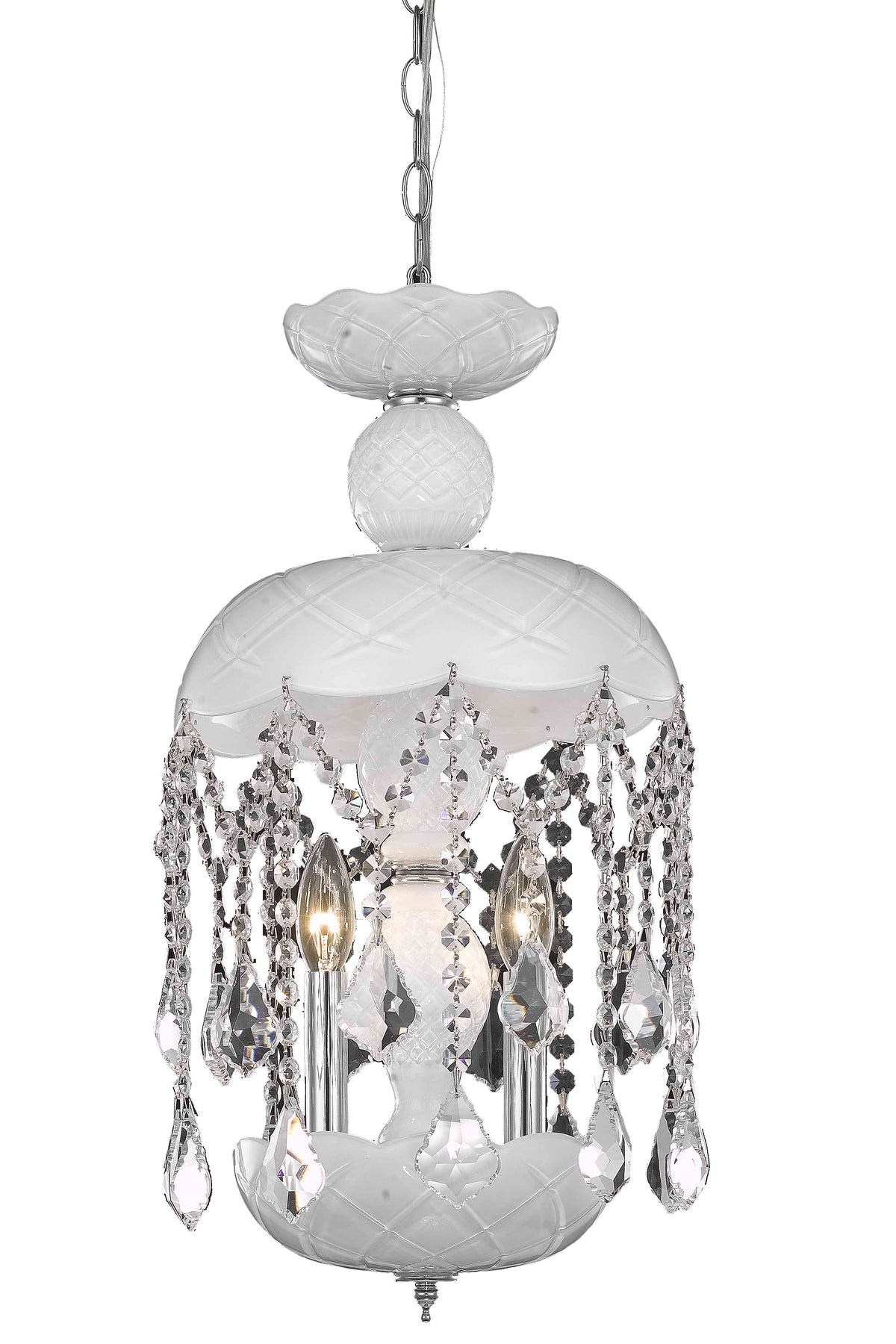 Rococo 3 light White Pendant - V7803D11WH/RC