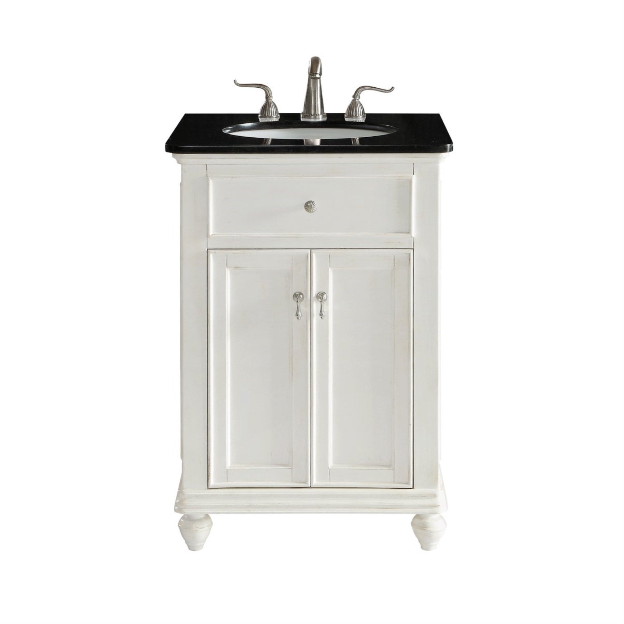 24 In. Single Bathroom Vanity Set In Antique White