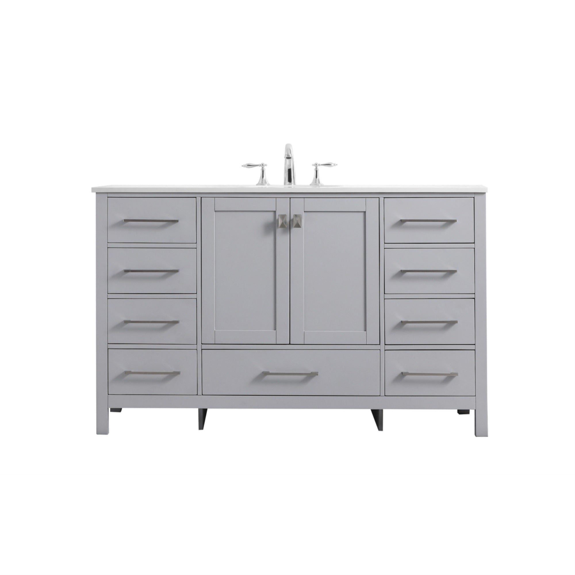 54 Inch SIngle Bathroom Vanity In Grey