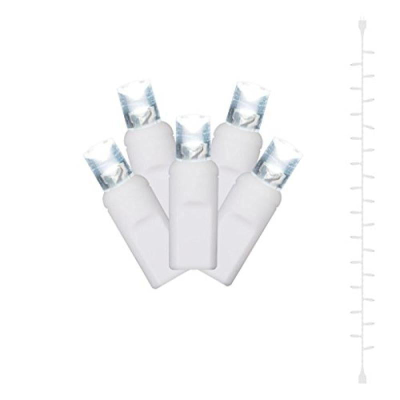 Vickerman 50 White Twinkle LED Curtain Light, 25 Strand, Wide Angle, Plastic, Model X13W559