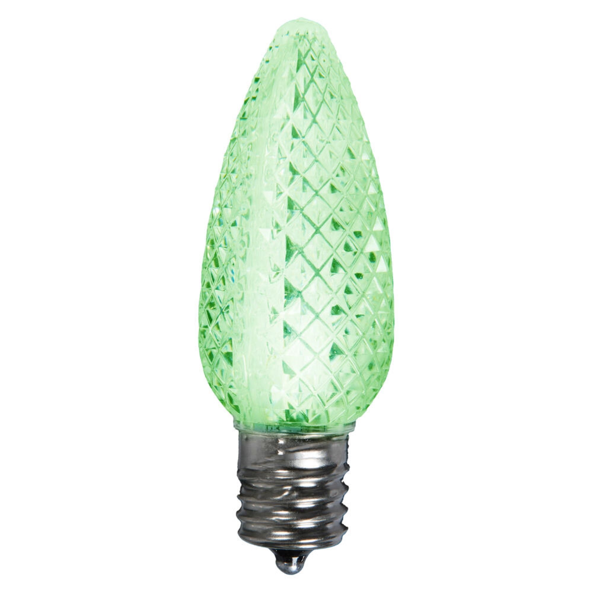 Vickerman C7 Candelabra Screw Lime Twinkle LED Christmas Light Bulbs, 0.96 Watt, 120 Volt, 25 Pack