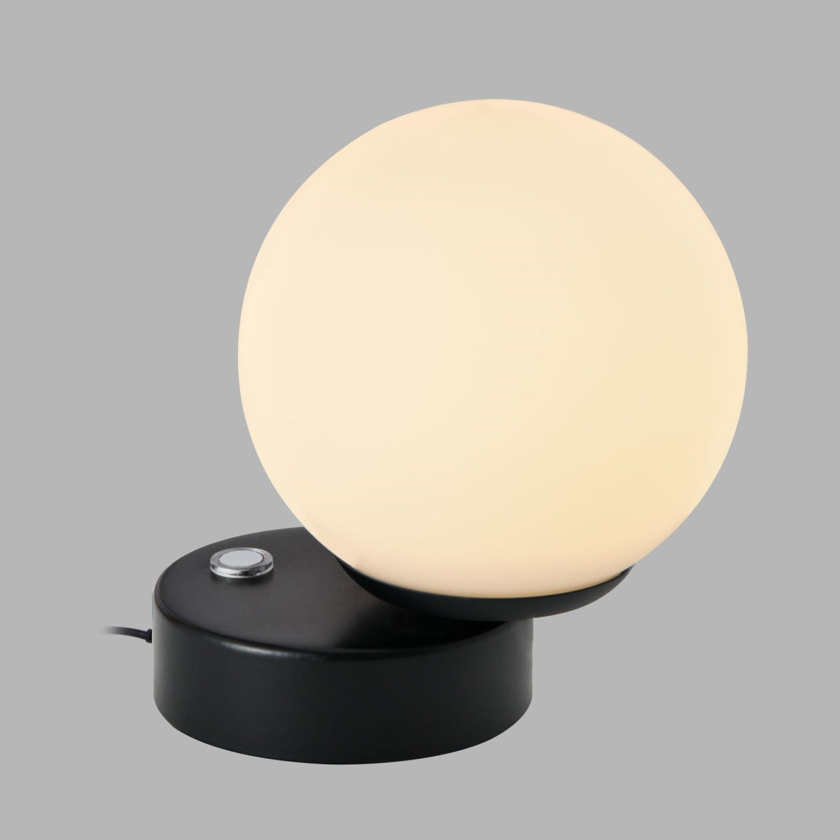 VONN Capri Table Lamp, Integrated LED, 6in Height, Aluminum, Black, Model VCT6126BL