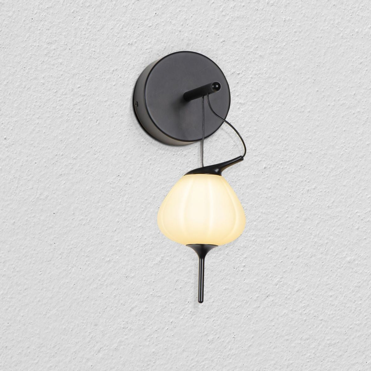 VONN Lecce LED Wall Sconce Fixture, Black, Glass Shade, 4.75inL x 6.25inD x 12.5inH, Model VAW1221BL