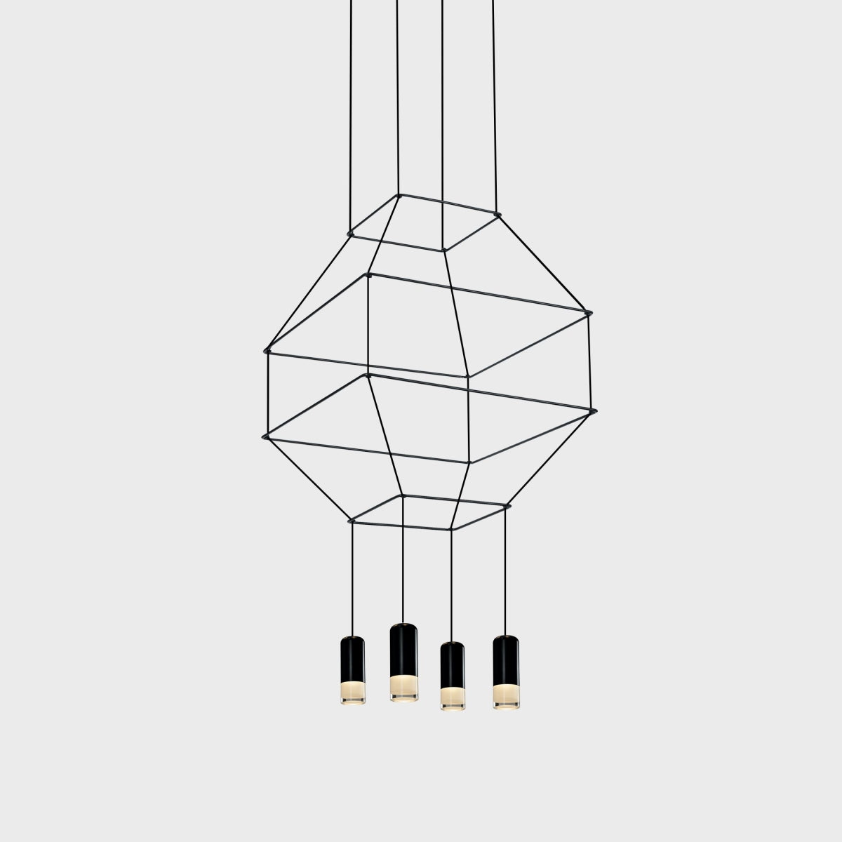 Vonn 18&quot; Black Pendant Light Fixture, Integrated Led, Aluminum, 17.75&quot; X 65.75&quot; H