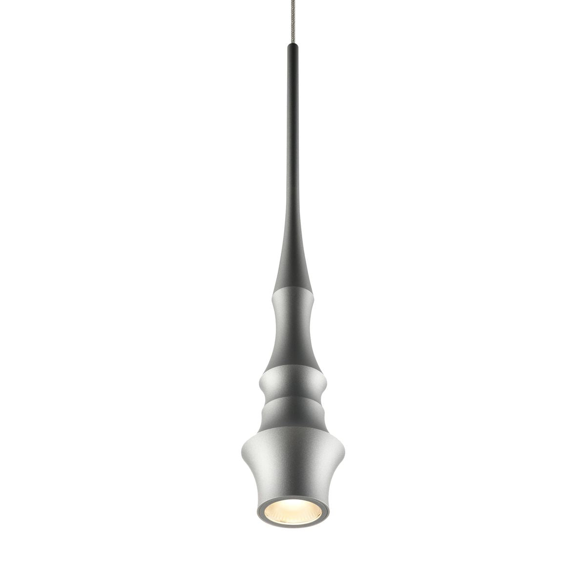 VONN Pendant Lighting Fixture VMP26610AL, 5in Integrated LED, Aluminum, Silver, 5.25inL x 5.25inW x 81in (23.25