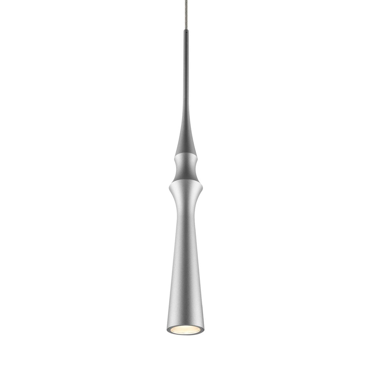 VONN 5in Pendant Lighting Fixture, Integrated LED, Aluminum, Silver, Model VMP26710AL, 5.25inL x 5.25inW x 81inH