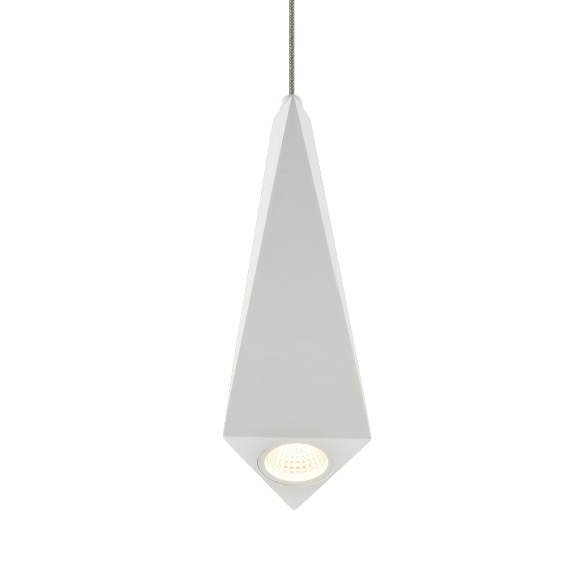 VONN Pendant Lighting Fixture VMP24510WH, 5in Integrated LED, Aluminum, 5.25inL x 5.25inW x 81inH, White