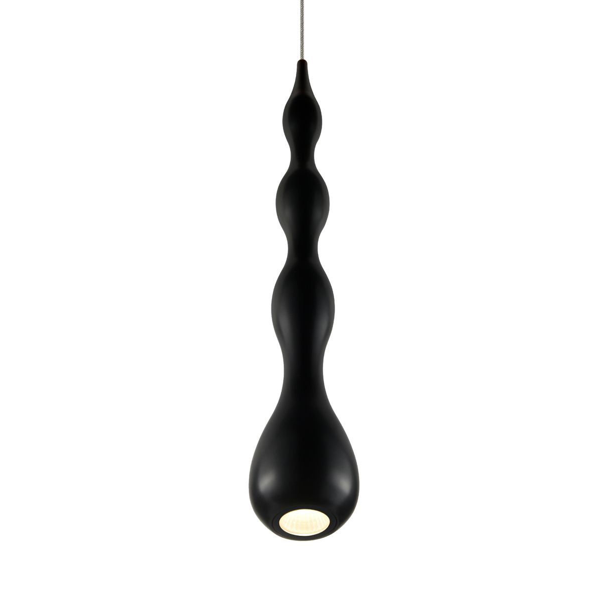 VONN Pendant Lighting Fixture, 5in Integrated LED, Black Aluminum, 5.25inL x 5.25inW x 81inH, Model VMP24510BL