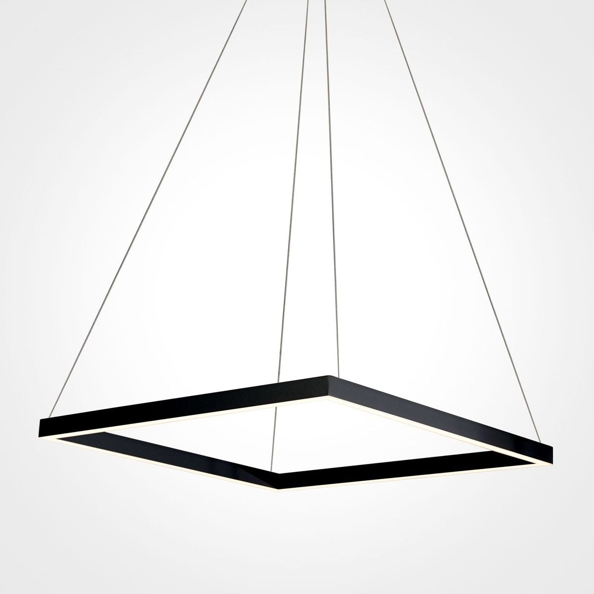 Vonn Lighting VMc31620BL 20 in Atria Adjustable Suspension Fixture  Modern Square LED chandelier Lighting in Black