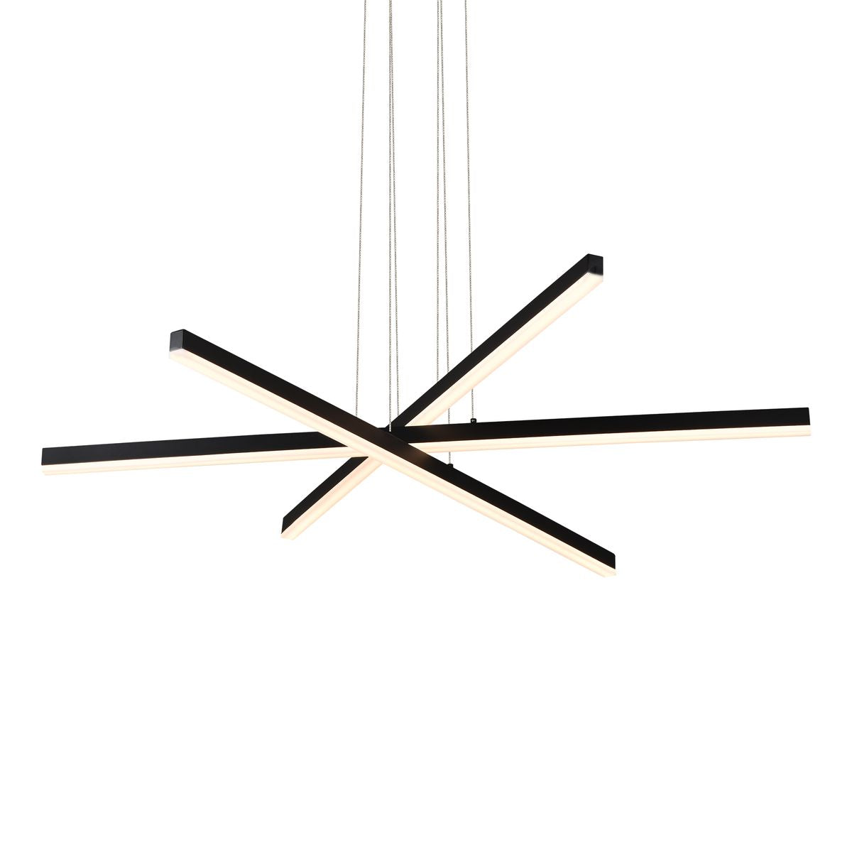 Vonn Sirius Vmp25030Bl 40" Pendant Lighting Fixture In Black Integrated Led, 39.25" L X 39.25" W X 118" (23.75") H Each Plank 39.25" L X 1.25" H,