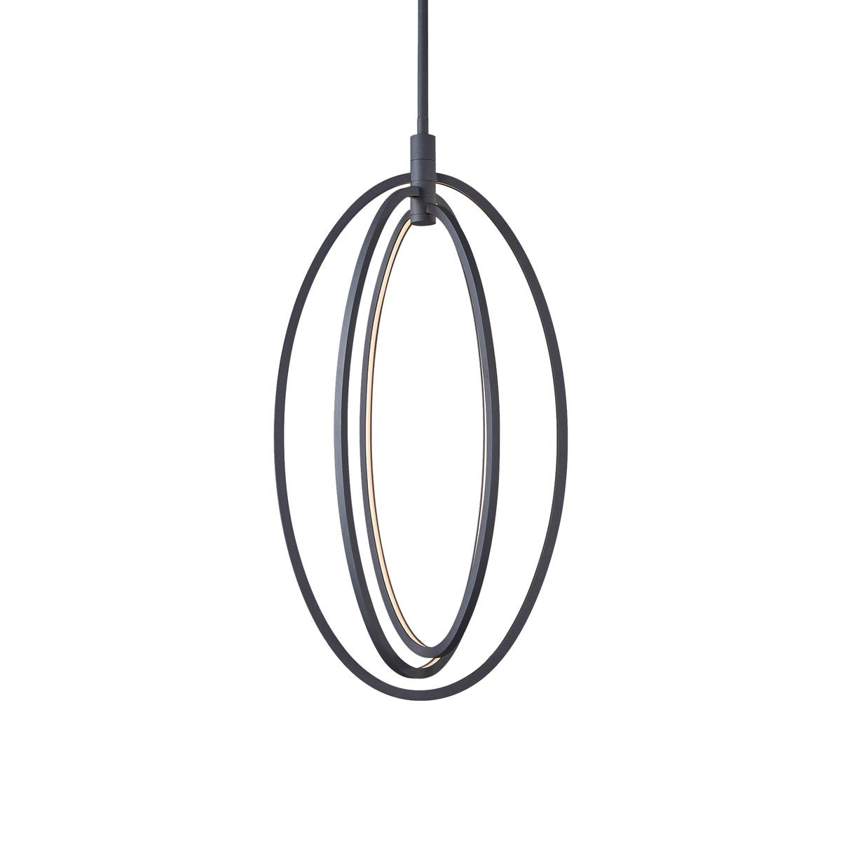 VONN Pendant Lighting Fixture, Integrated LED, 15.25inL x 15.25inW x 63inH, Black, Model VRP29013BL