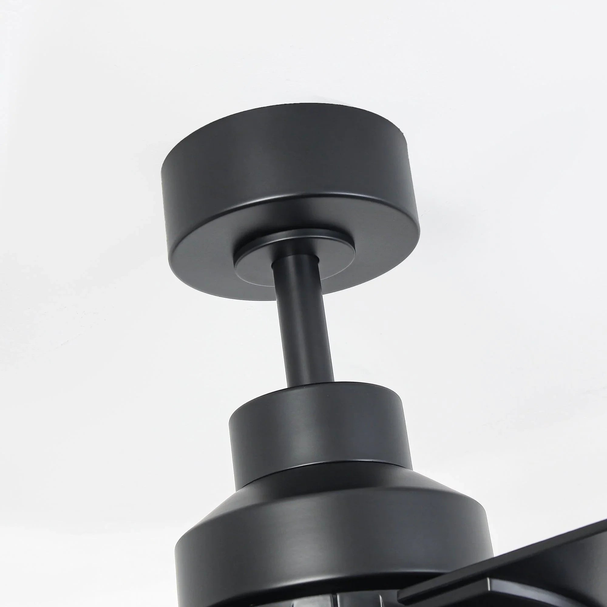 Vaczon 52 Inch 4 Blades DC Motor Modern Downrod Ceiling Fan with LED Light and Remote Control