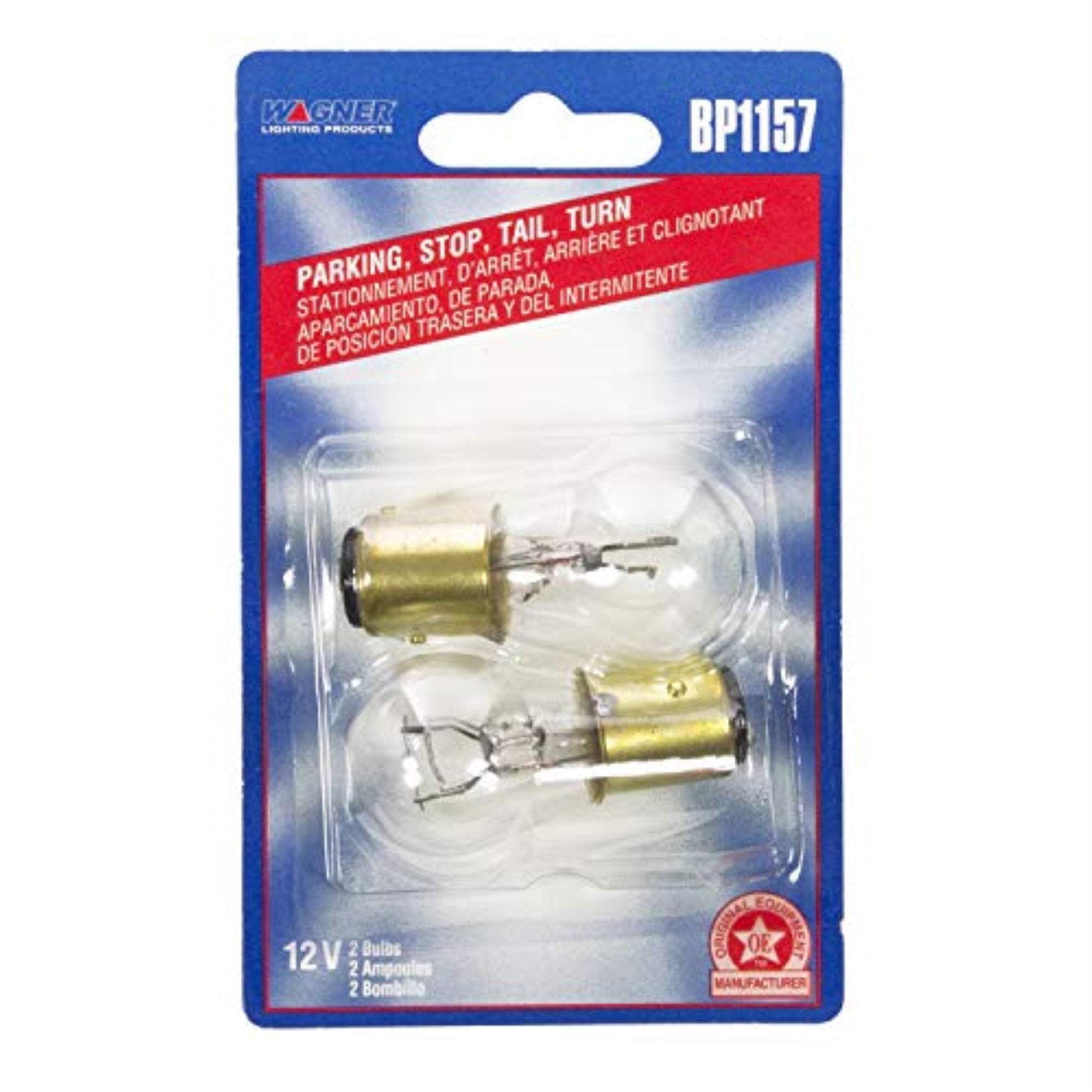 Wagner Standard Multi-Purpose Light Bulb, BP1157, Glass, Assorted, 2 Count Pack