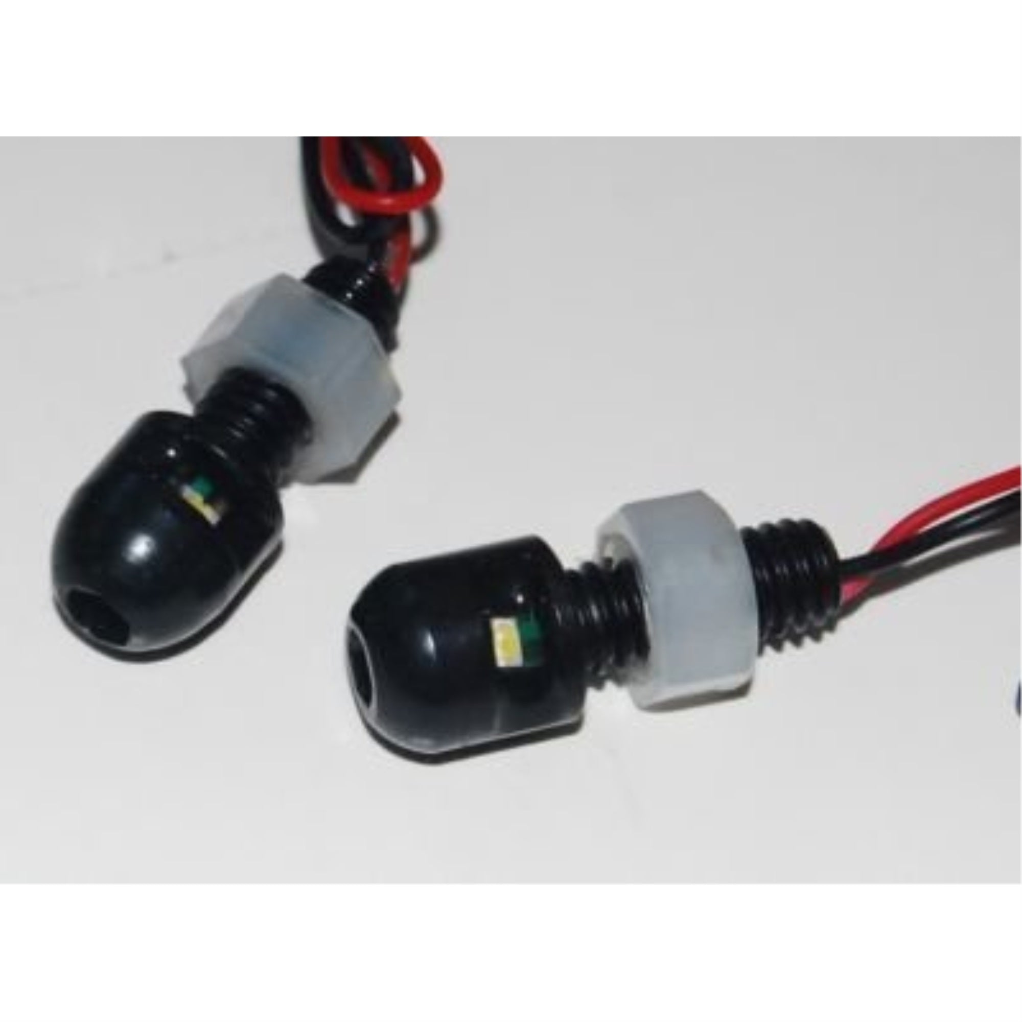 (W) Black Tag Led Light Bolt Motorcycle Dual Sport License Plate Relocation White MX