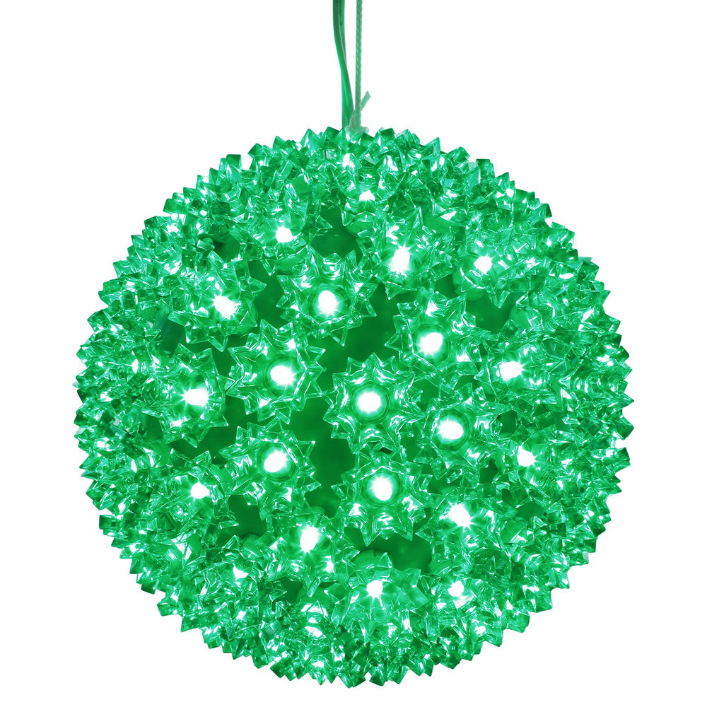 Vickerman 100Lt x 7.5 inch LED Green Starlight Sphere  X120804