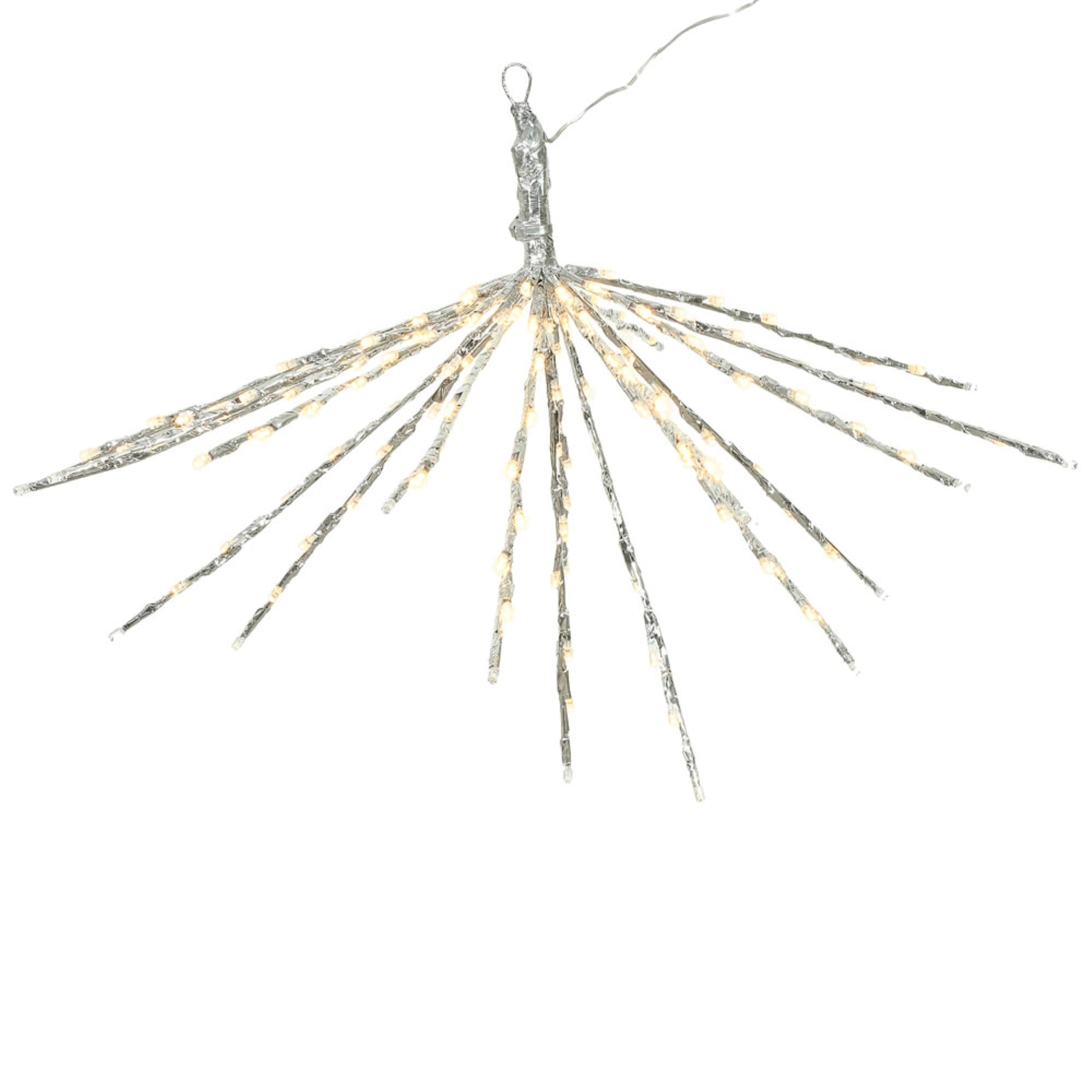 160Lt WmWht 24 inch Silver Twinkle Starburst