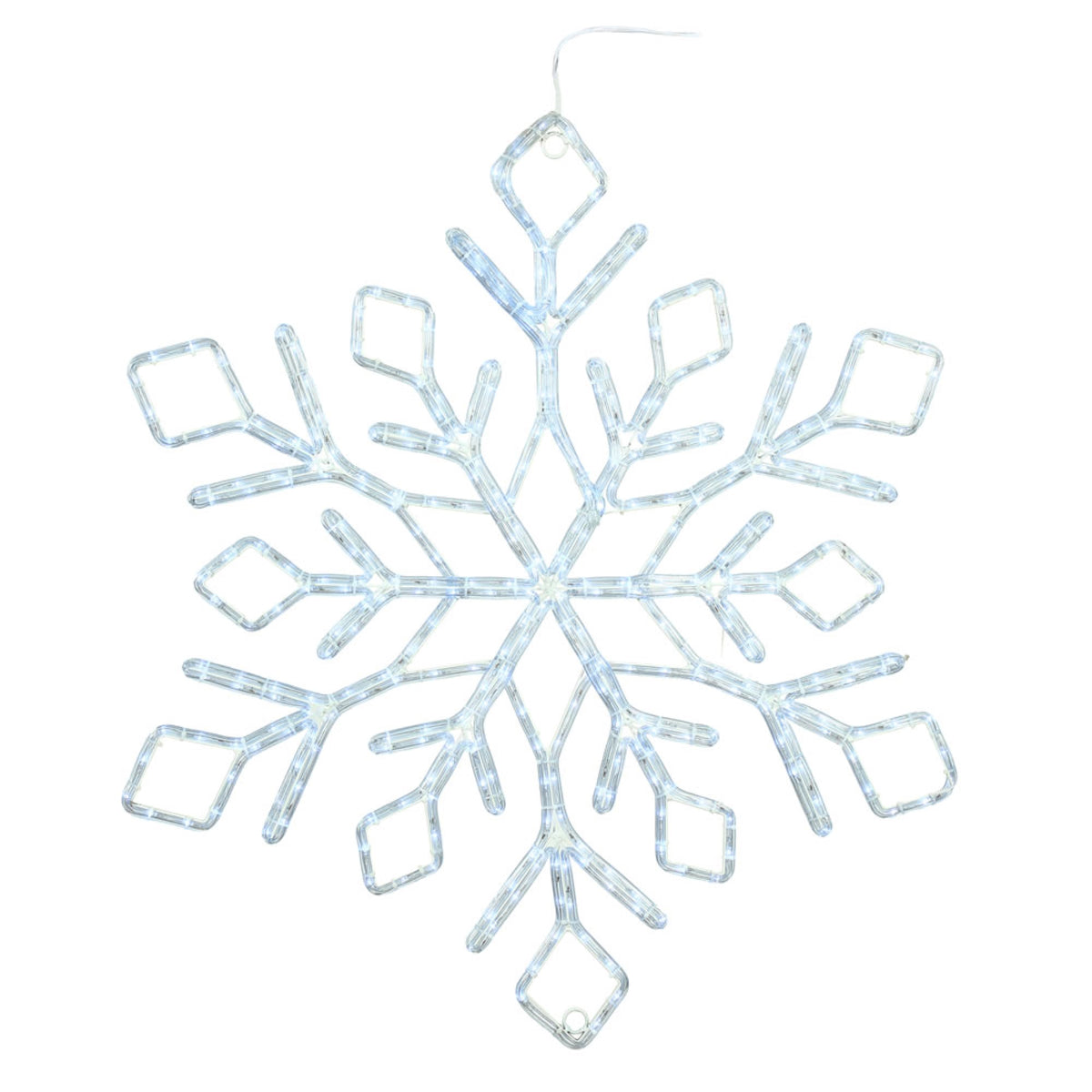 36'' PureWht LED Diamond Snowflake