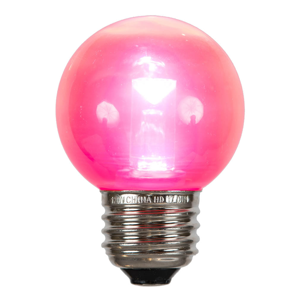 Vickerman G50 Pink Smd Tube Led Bulb, 10/Bag