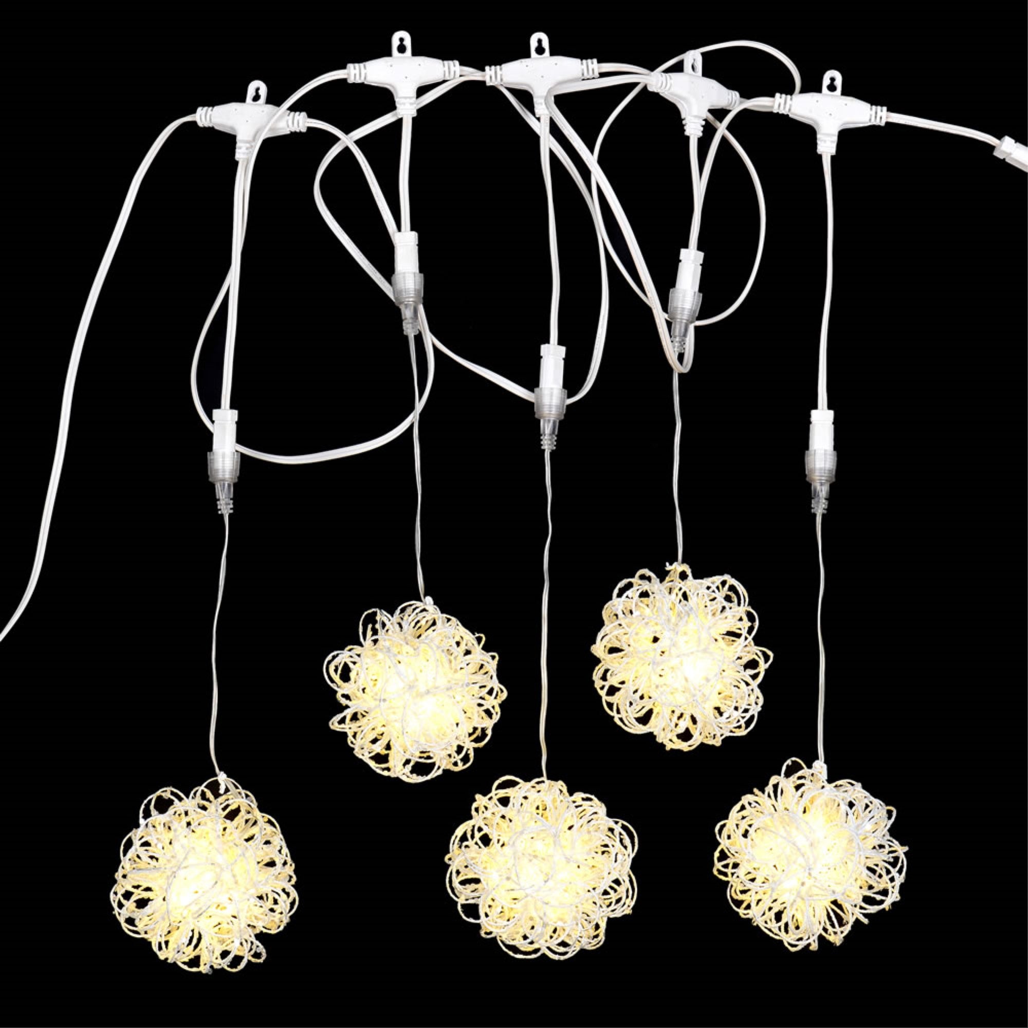 100Lt WmWht Micro Icicle 4 inch Vine Ball 8