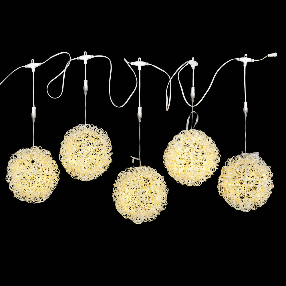 Vickerman Micro Icicle Light Set, 10in Glitter Vine, Warm White, 8 Length, Copper Material, Model X18W1511