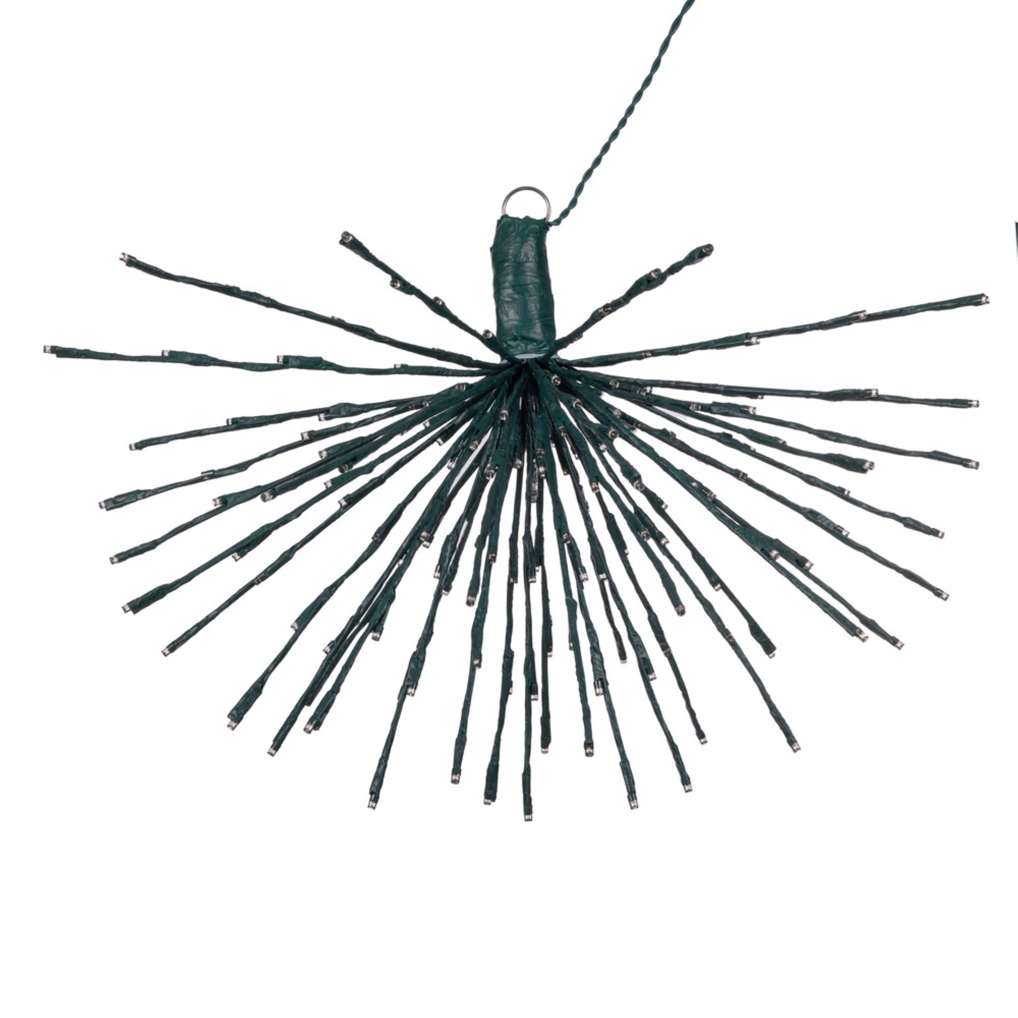 Vickerman 160Lt X 24&quot; Green Starburst Pure White Twinkle 5Mm Led Lights.