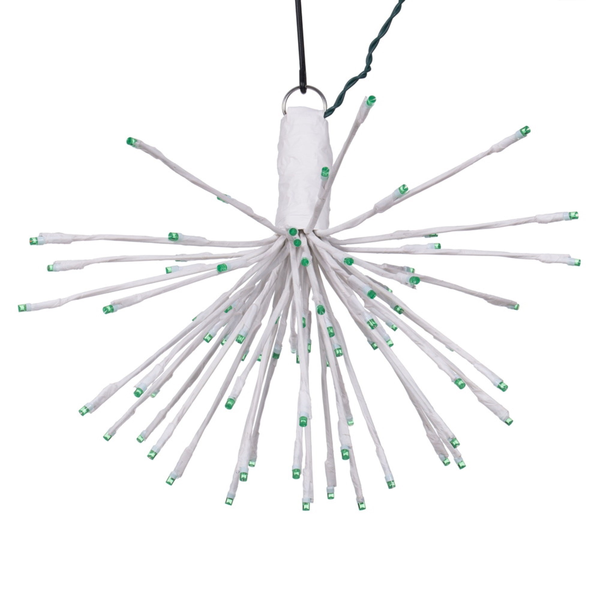 Vickerman 80Lt X 16&quot; White Starburst Green 5Mm Led Lights.