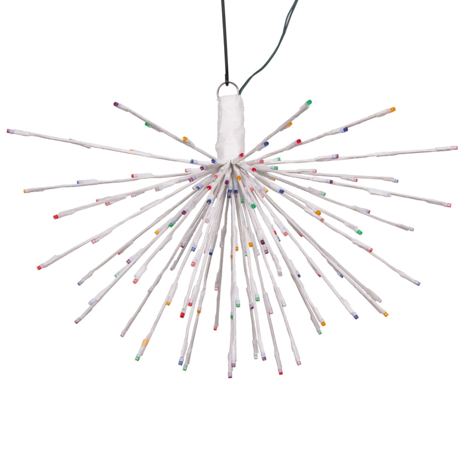 Vickerman 160Lt X 24&quot; White Starburst Multi-Colored 5Mm Led Lights.