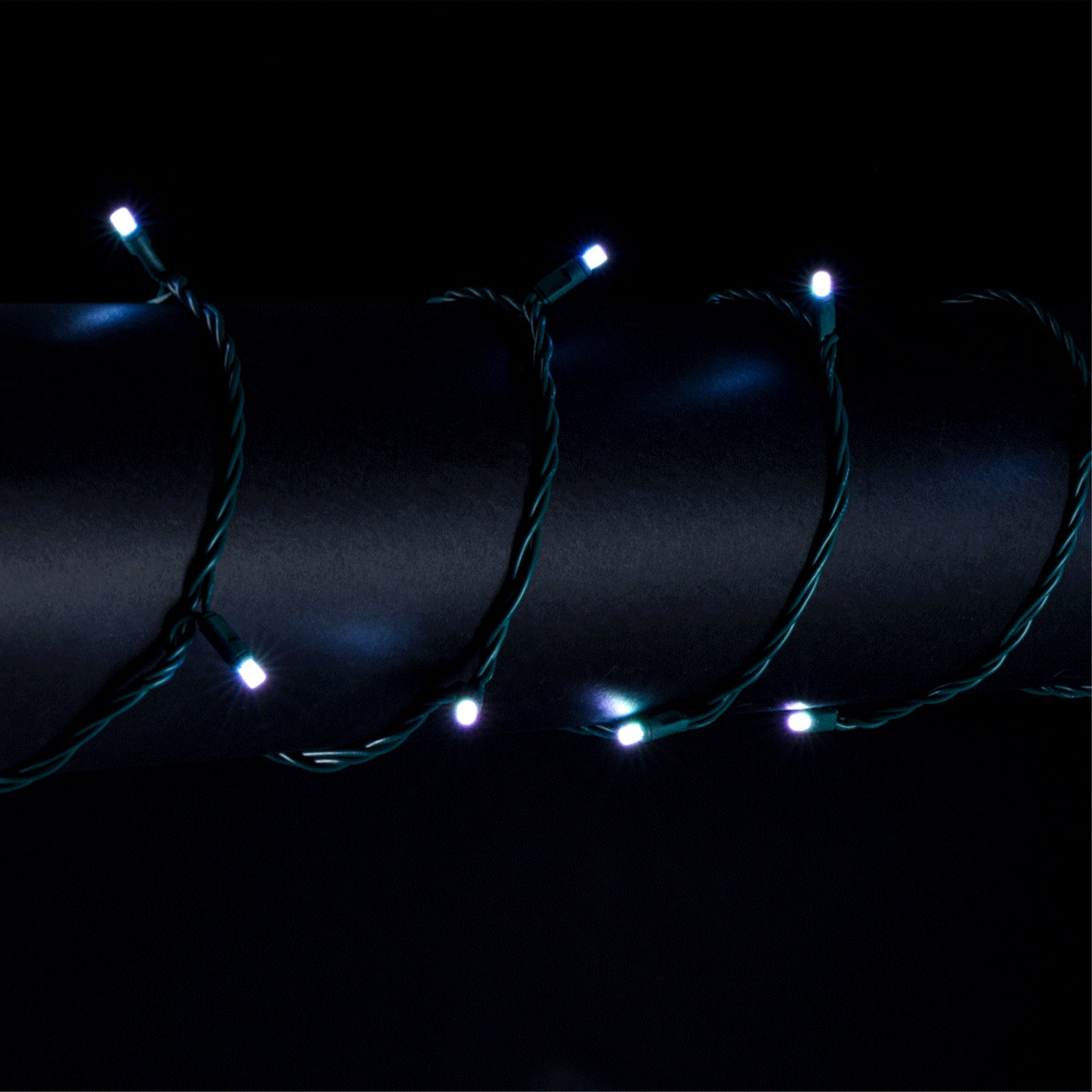 Vickerman RGB Coaxial LED Light Set, 50 Lights, 25 Green Wire, Color Changing, Model X6G6550RGB, Plastic