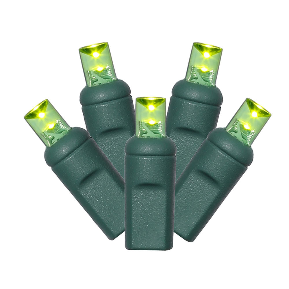 Vickerman Twinkle Light Set, 50 LED Lights on Green Wire, 25 Length, Lime, Model X6G6733T
