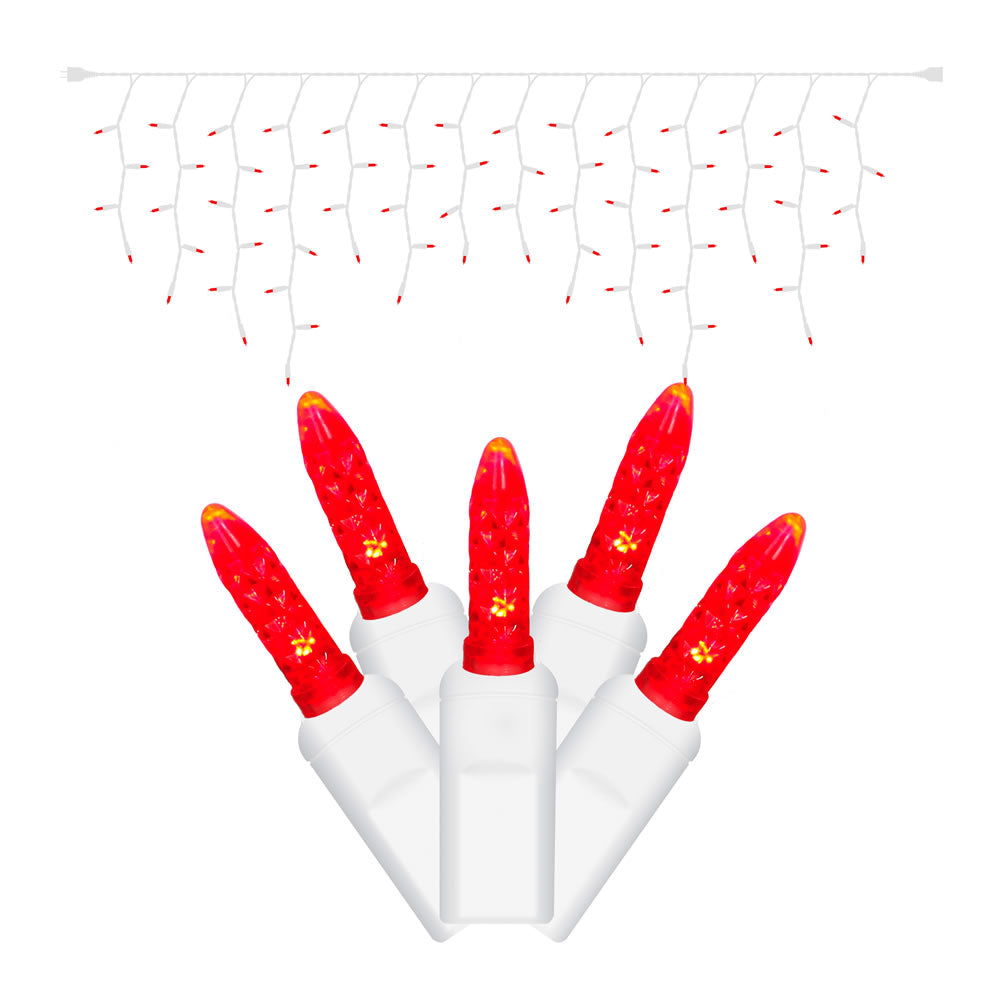 Vickerman 70Lt LED Red/WW M5 Icicle EC Set 9L  X6W3103
