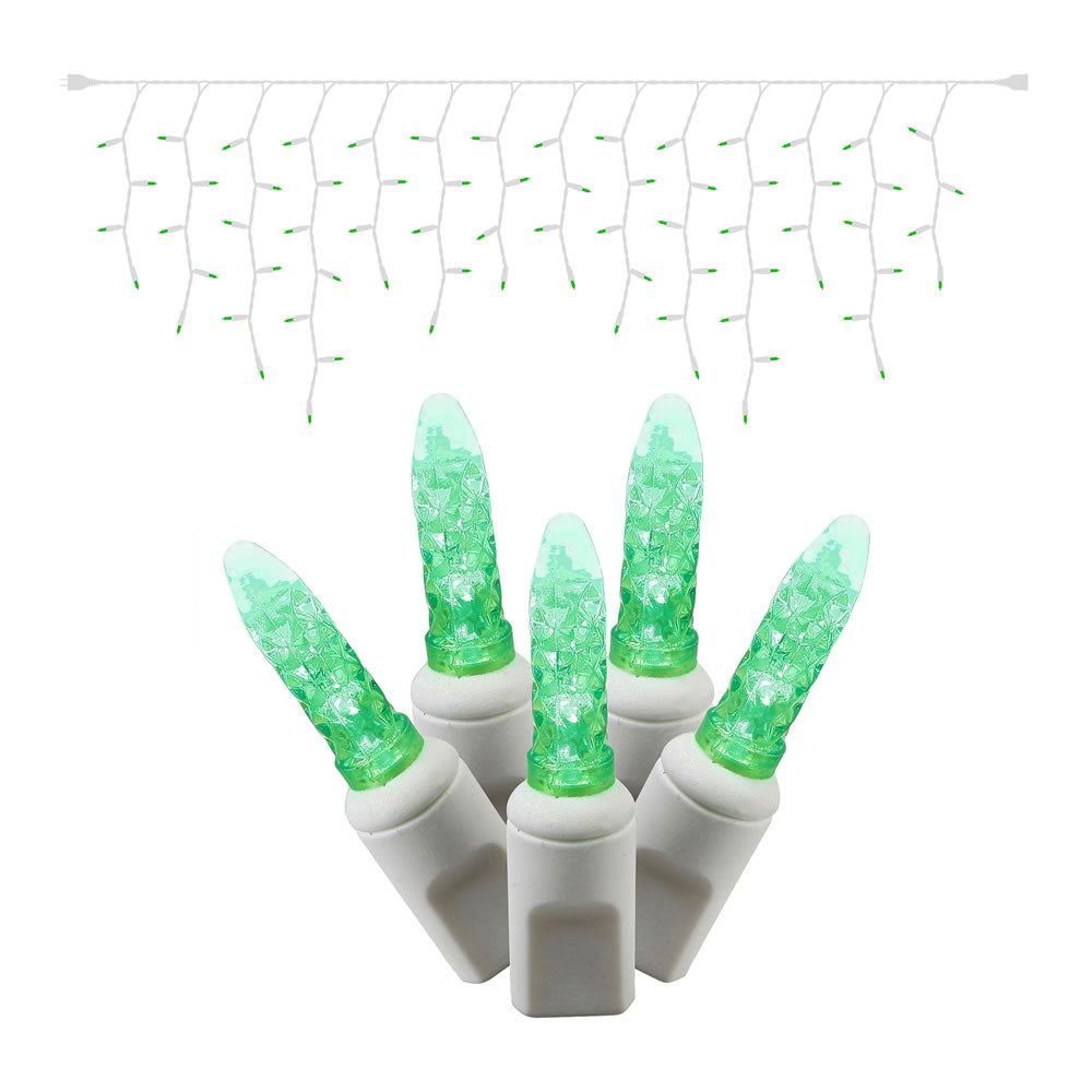 Vickerman 70Lt LED Green/WW M5 Twinkle Icicle 9L  X6W3204T