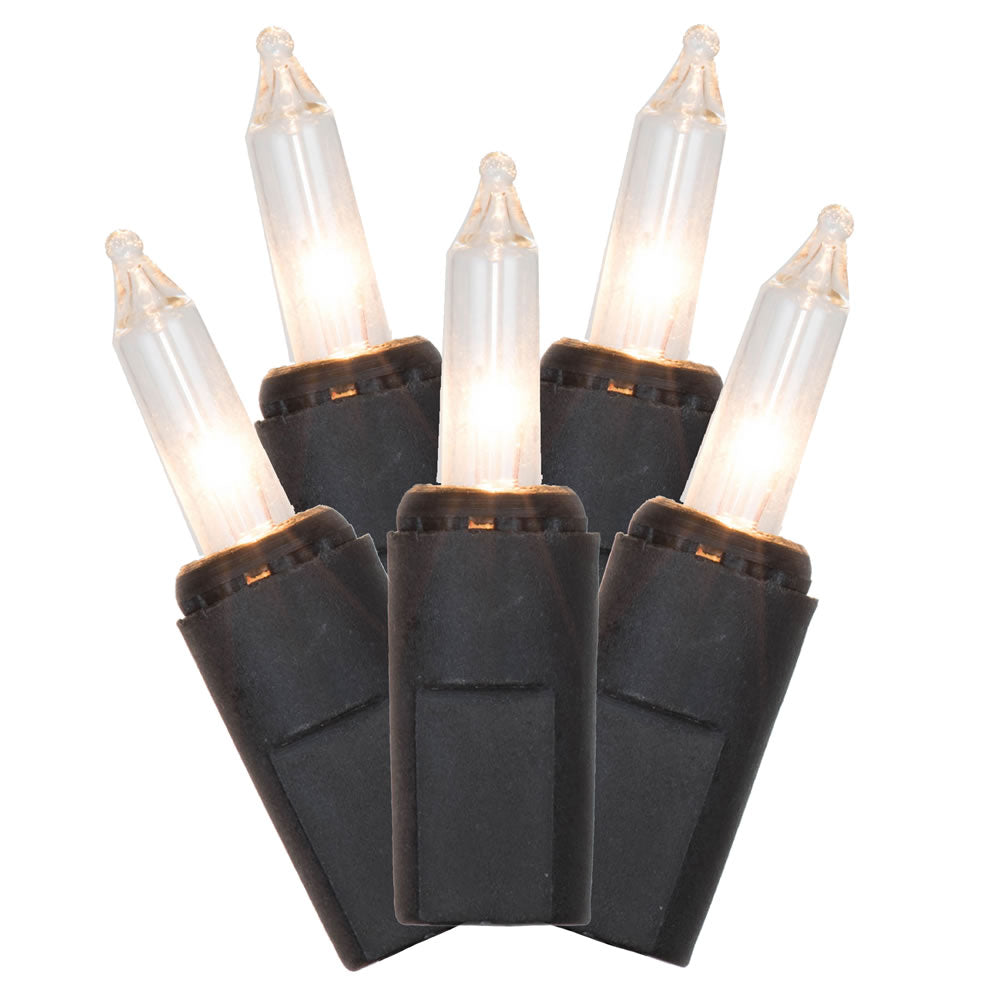 Vickerman 50 LED Warm White Dura-Lit Christmas Light Strand, 37, Black Wire, Model X9BK501LED, Plastic