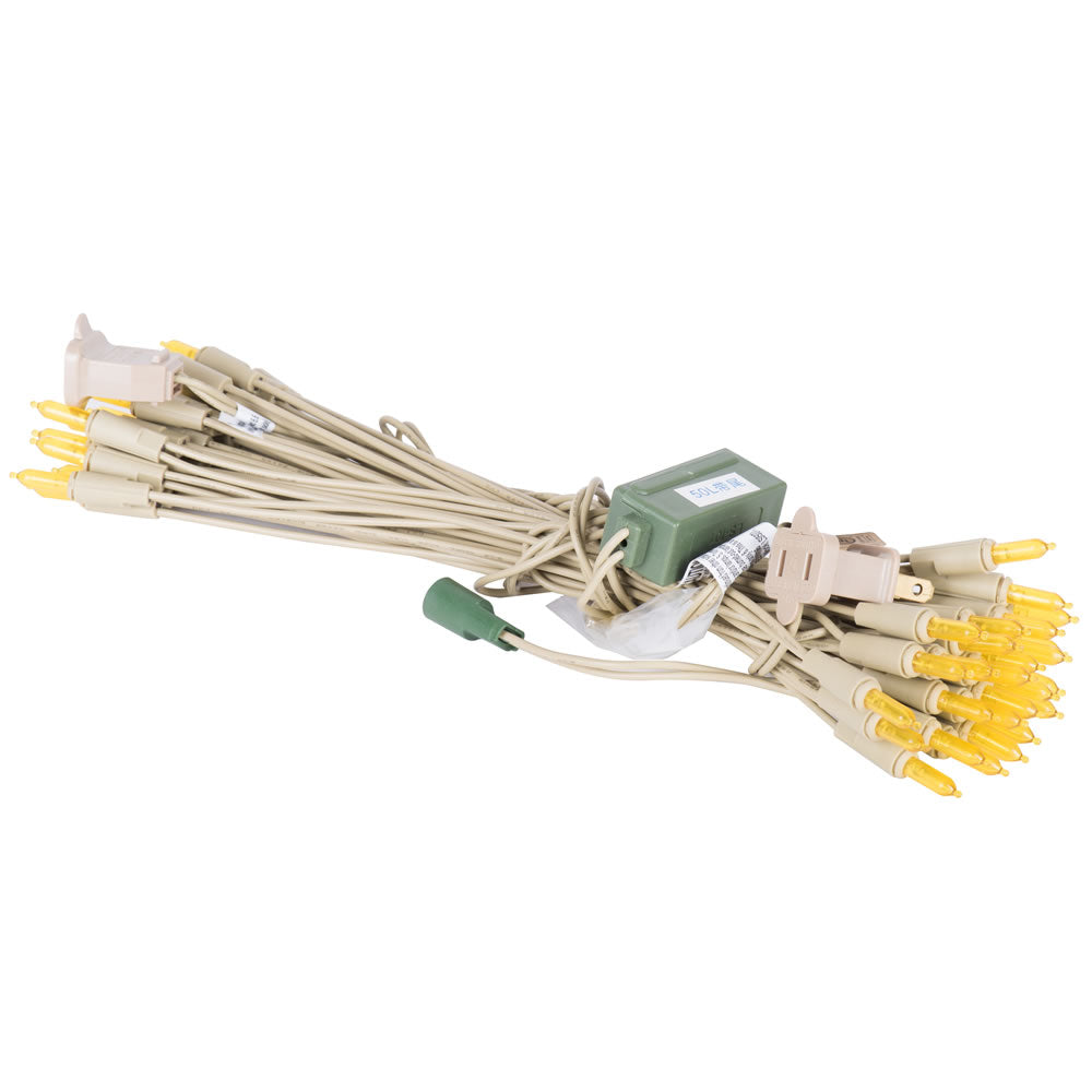 Vickerman 50 LED Lime Dura-Lit Christmas Light Strand, 37 Tan Wire, Model 5X9LM533LED