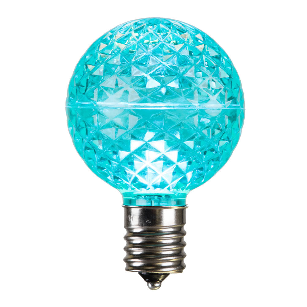 Vickerman G50 Faceted LED Teal Bulb E17 .45W 10/Bx - XLED17G5L-10