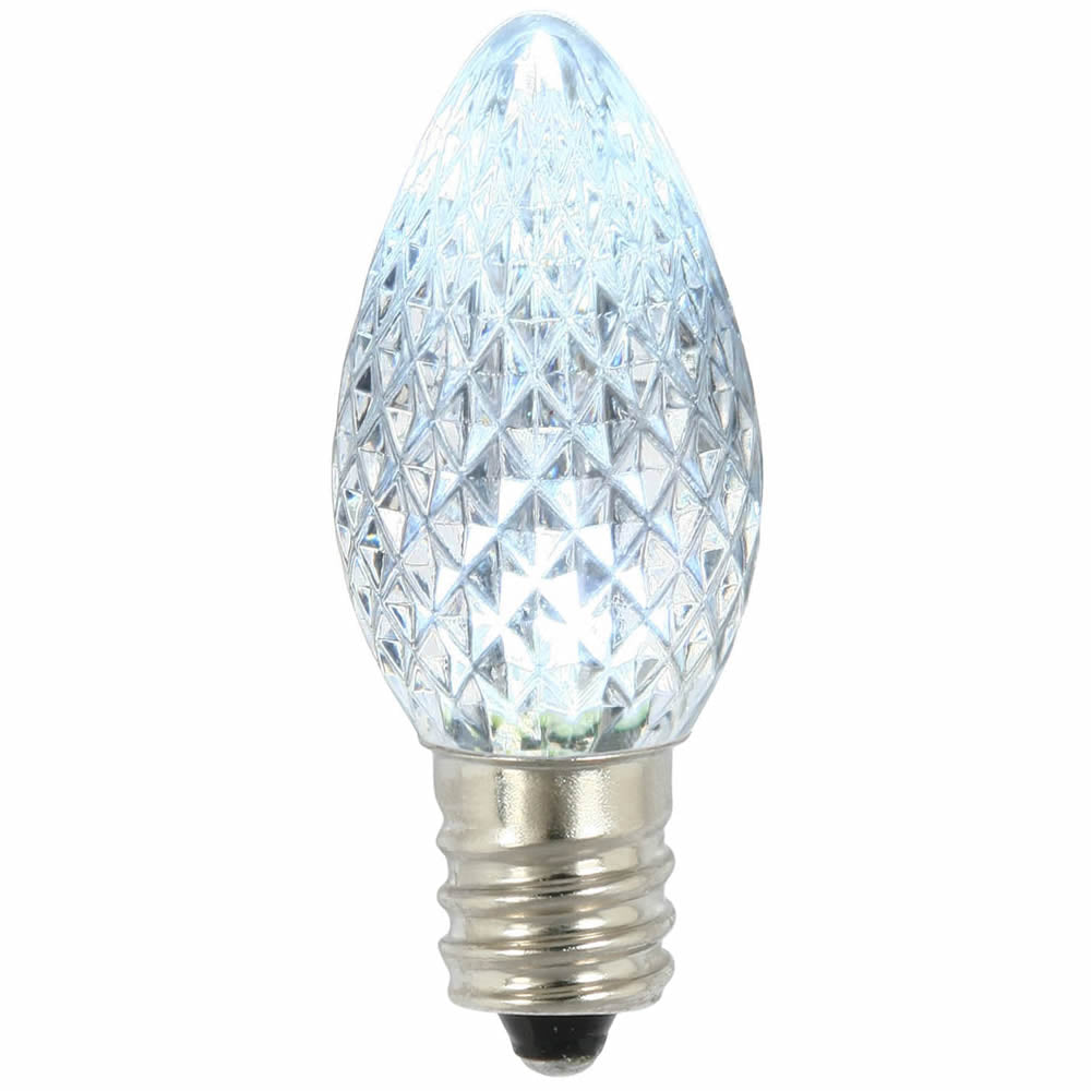 Vickerman C7 LED Twinkle Bulb, Cool White, Package of 25, Model XLEDC75T-25