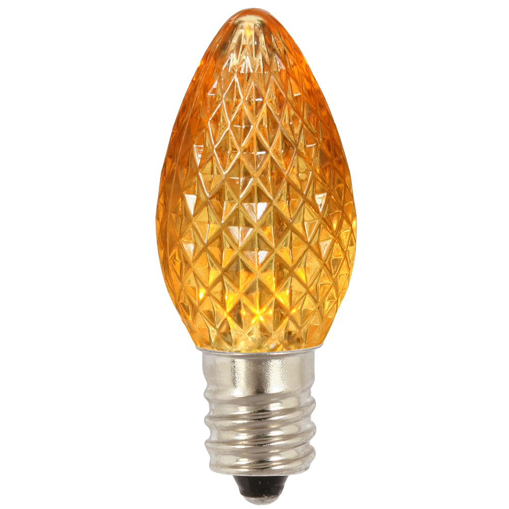 Vickerman C7 Led Yellow Faceted Replacement Bulb, Package Of 25