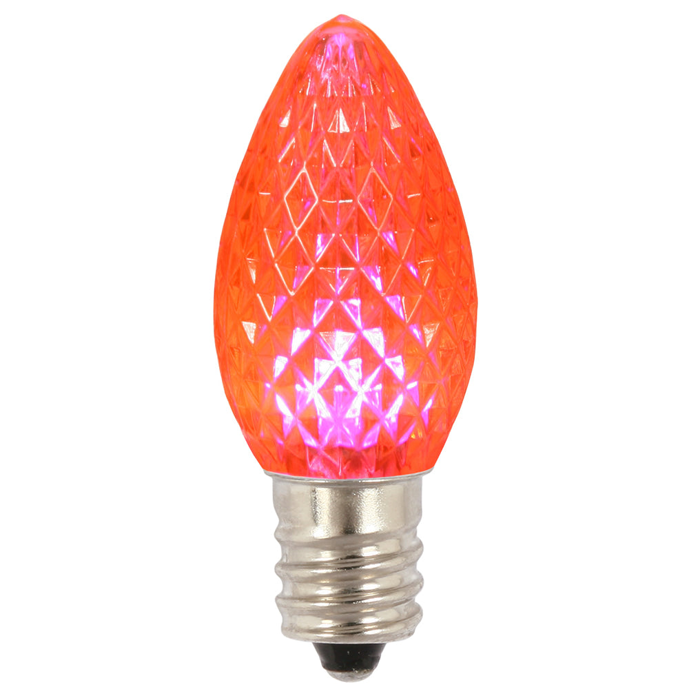 Vickerman C7 Led Pink Faceted Replacement Bulb, Package Of 25