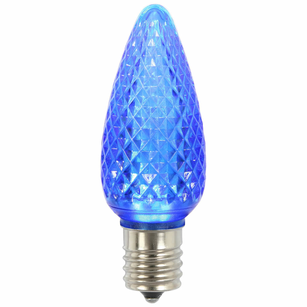 Vickerman C9 LED Replacement Bulbs, Blue Faceted Twinkle, Model XLEDC92T-25, Package of 25