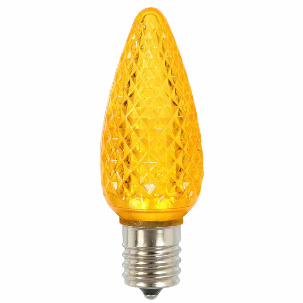 Vickerman C9 LED Replacement Bulb, Yellow, Faceted, 25-Pack, Model XLEDC97-25