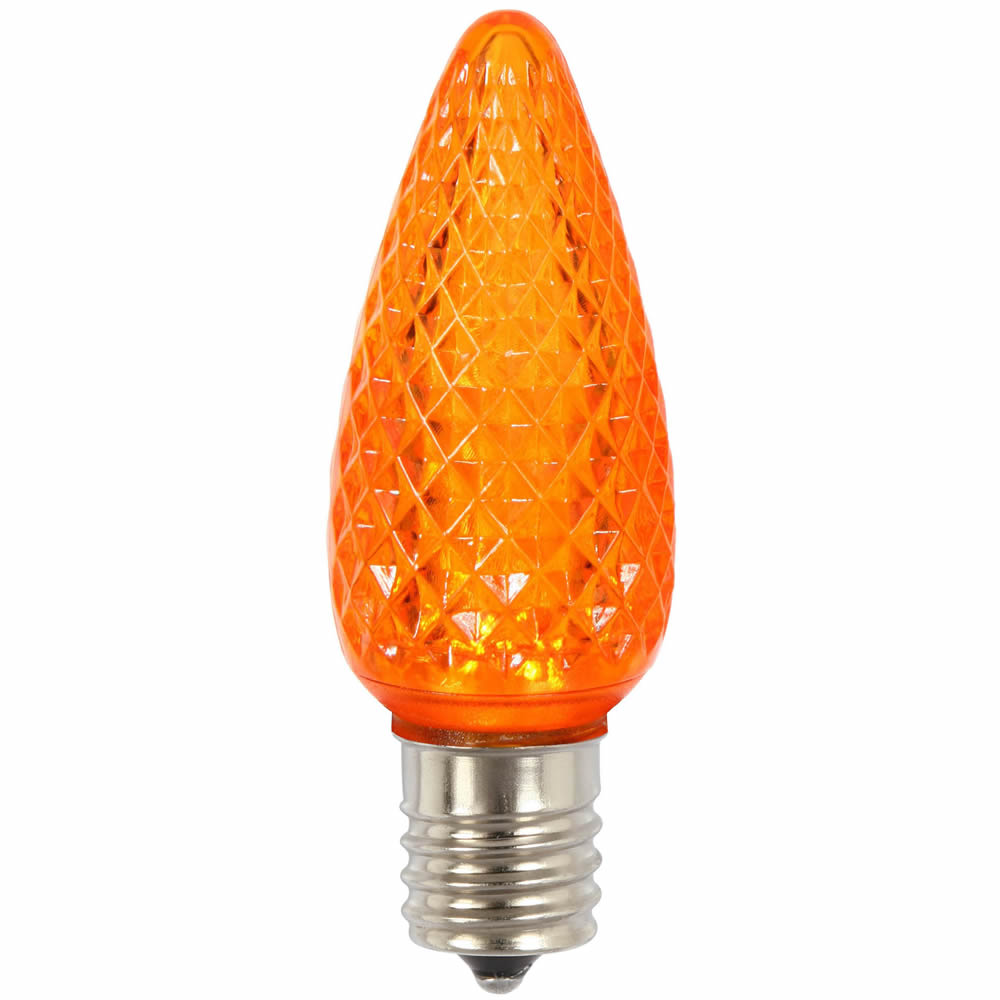 Vickerman C9 LED Twinkle Bulb, Orange, Nickel Base, Model XLEDC98T-25, 25-Pack
