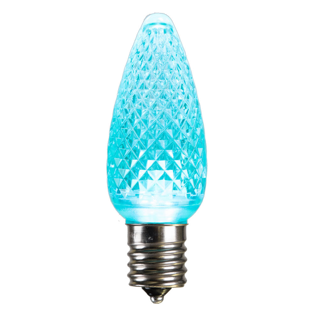 Vickerman C9 LED Teal Faceted Replacement Bulb - Model XLEDC9L-25, Package of 25