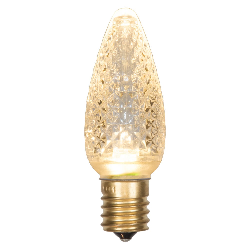 Vickerman C9 LED Bulbs, Sunny Warm White, Faceted, 25-Pack, CSA Approved, Model XLEDC9S-25