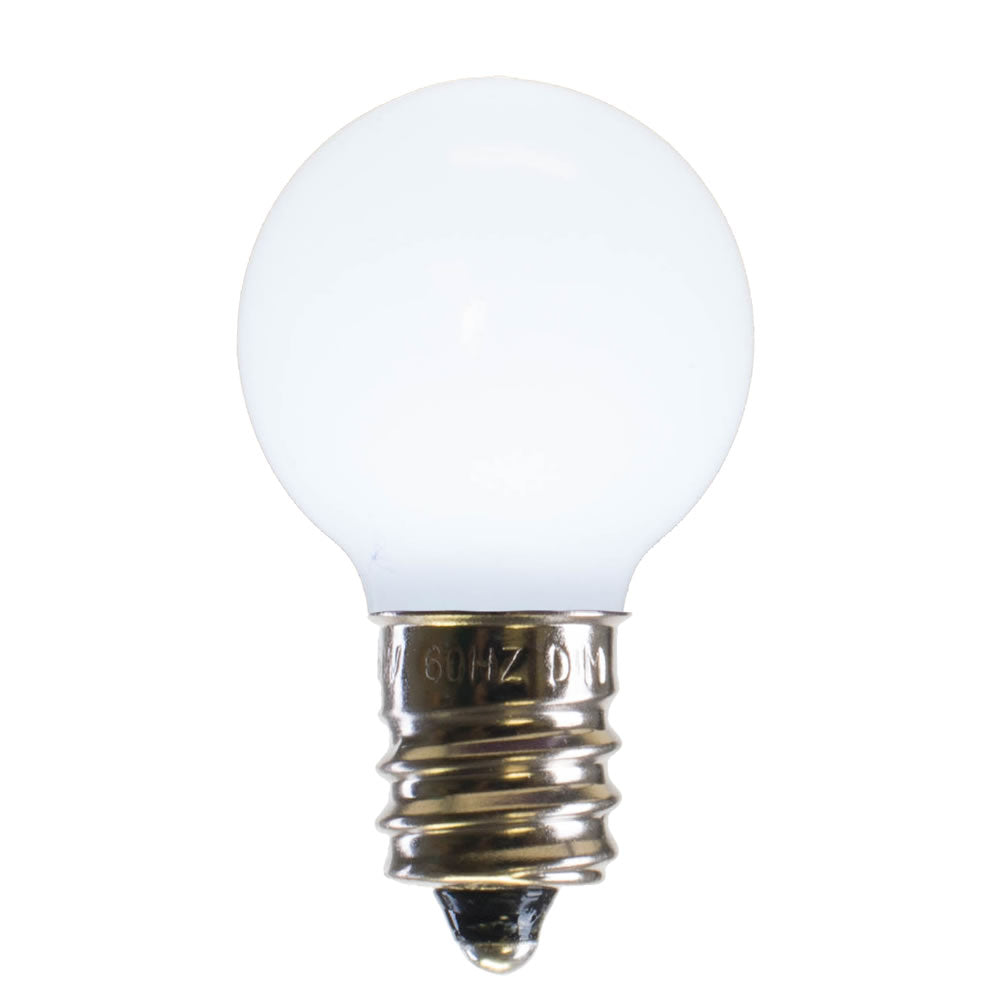 Vickerman G30 LED Bulb, Cool White, E12 Base, Dimmable, 0.96W, 120V, Model XLEDCG35-25, 25
