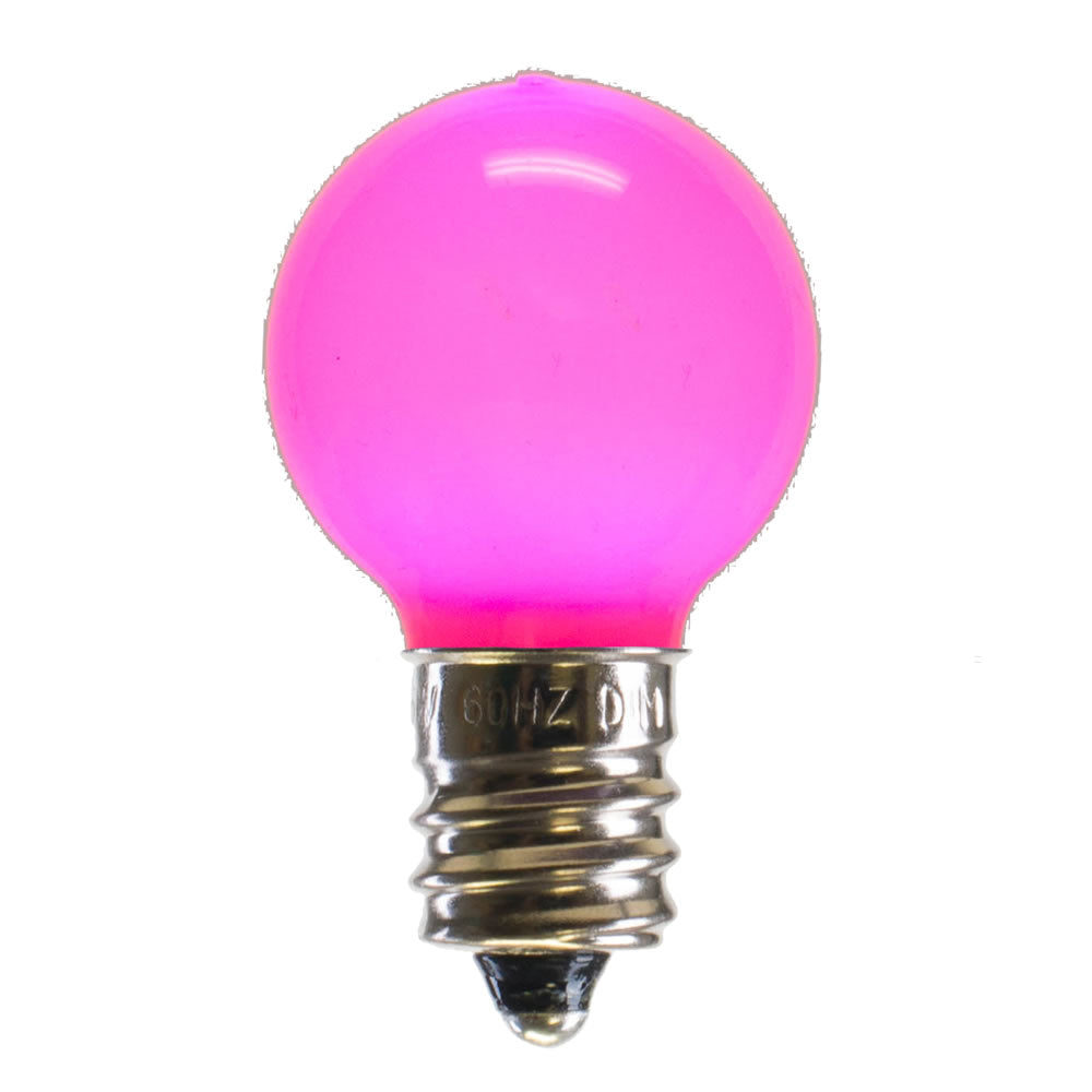 Vickerman G30 Pink Ceramic LED Bulb E12, 0.96 Watts, 120 Volt, Dimmable, Model XLEDCG39-25, 25 Bulbs per