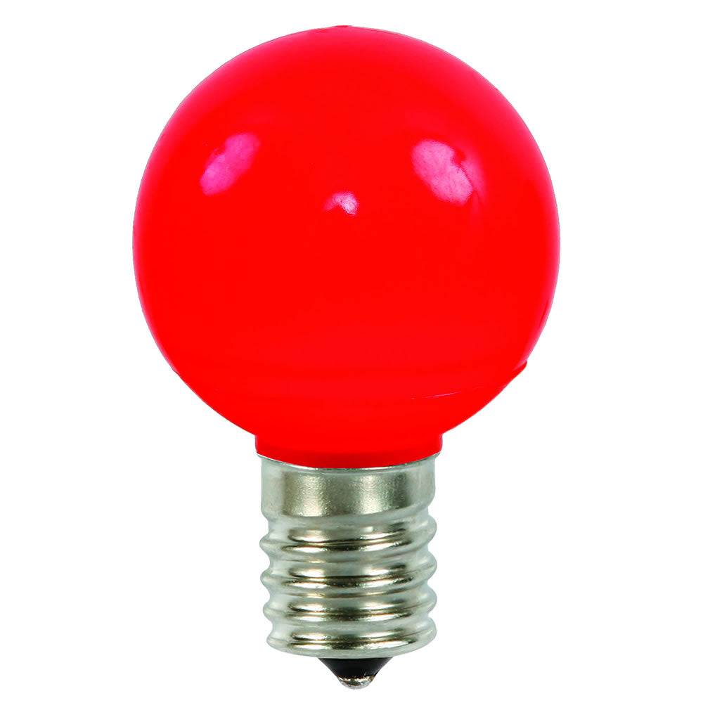 Vickerman G50 LED Replacement Bulb, Red Ceramic, 25-Pack, Model XLEDCG53-25
