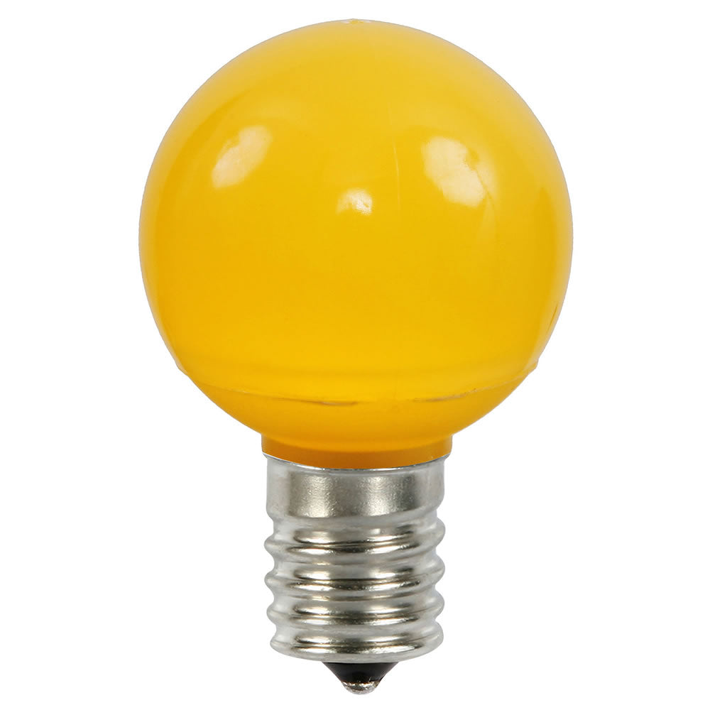 Vickerman G50 LED Replacement Bulb, Yellow, Ceramic, Model XLEDCG57-25, Pack of 25