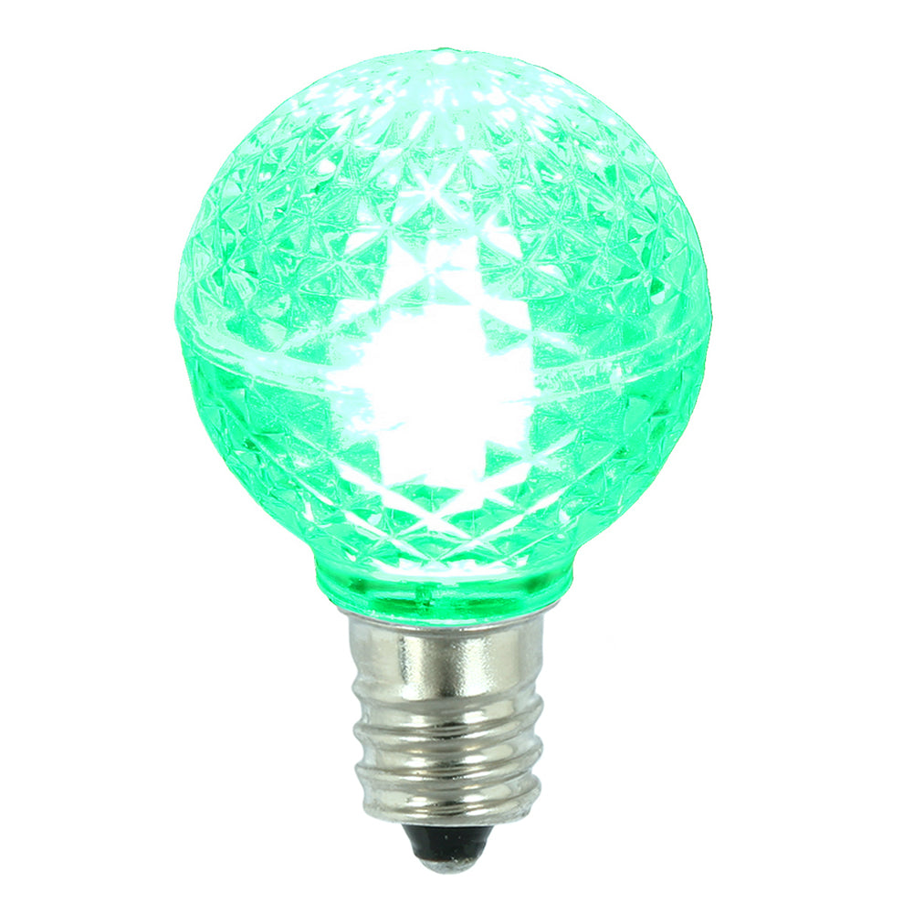 Vickerman G30 LED Bulb E12 Nickel Base 0.45W Green - Pack of 25